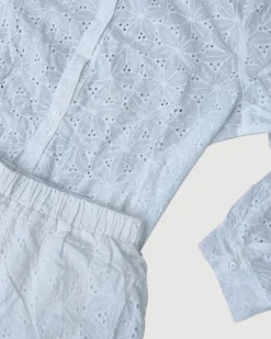 Weisses Set Shorts & Bluse Halina