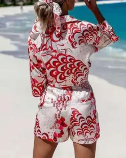 Zweiteiler Set Shorts & Bluse Ischia