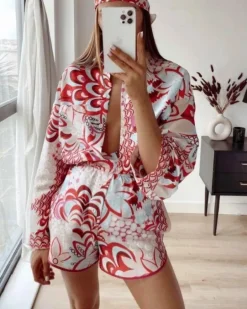Zweiteiler Set Shorts & Bluse Ischia